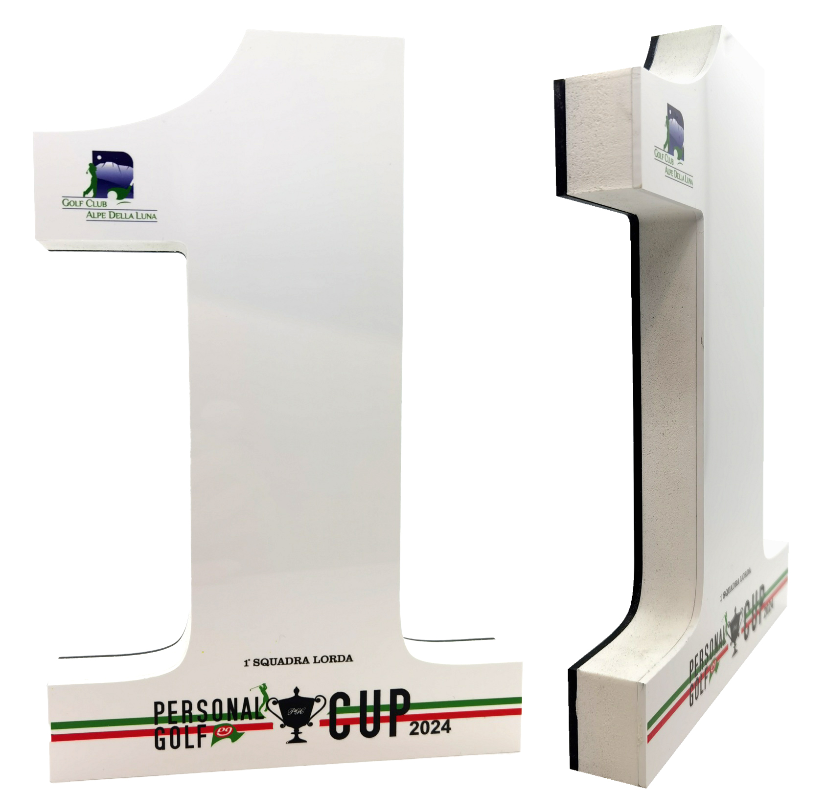 Trophée en plexiglas blanc épais – Image 1