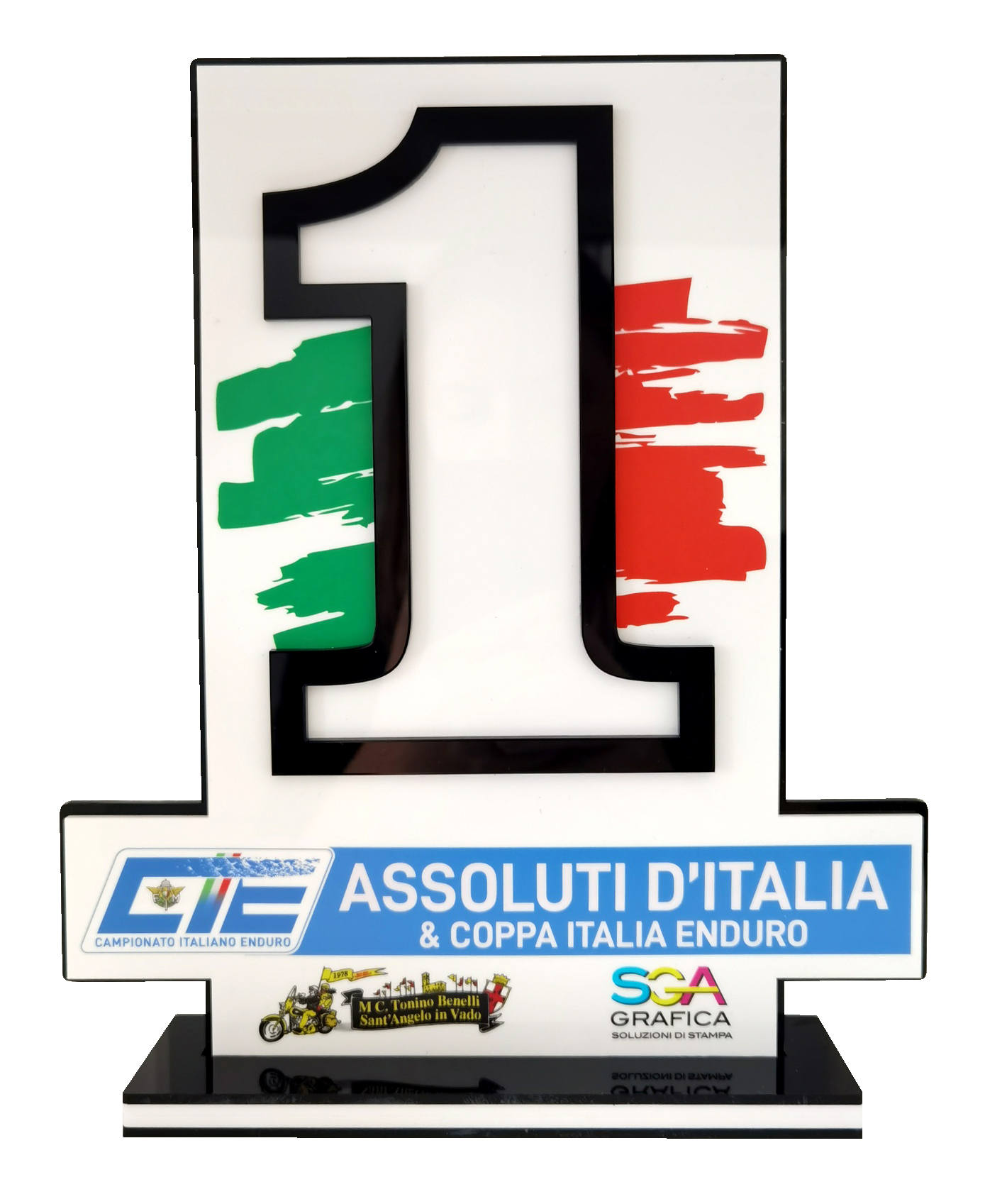 Trophée en plexiglas blanc – Image 1