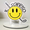 trofeo sagomato in plexiglass bianco personalizzato